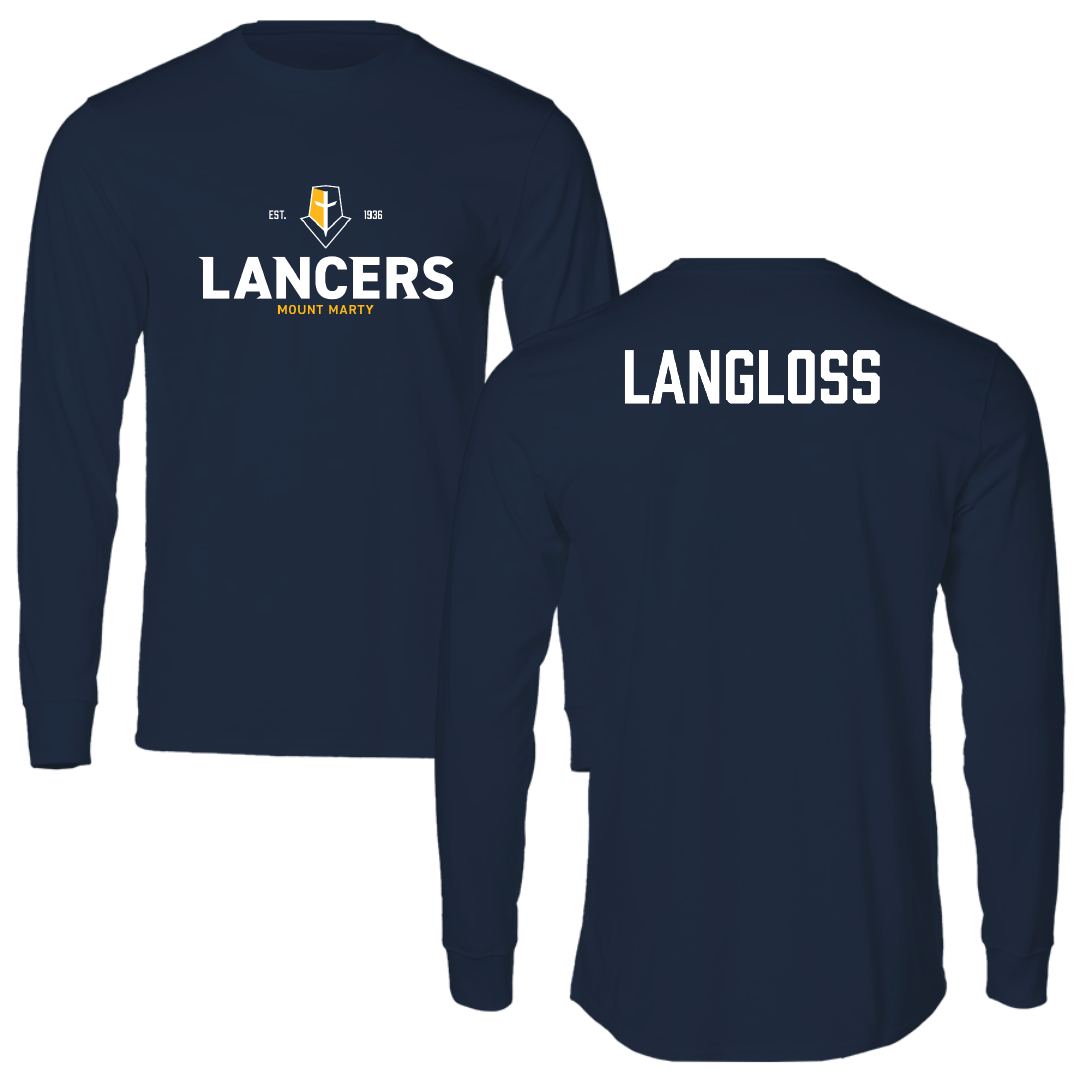 Mount Marty University TF and XC Navy General Performance Long Sleeve - Levi Langloss