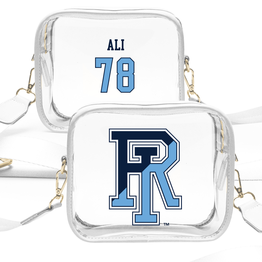 University of Rhode Island Football White Clear Stadium Bag - #78 Xavier Ali