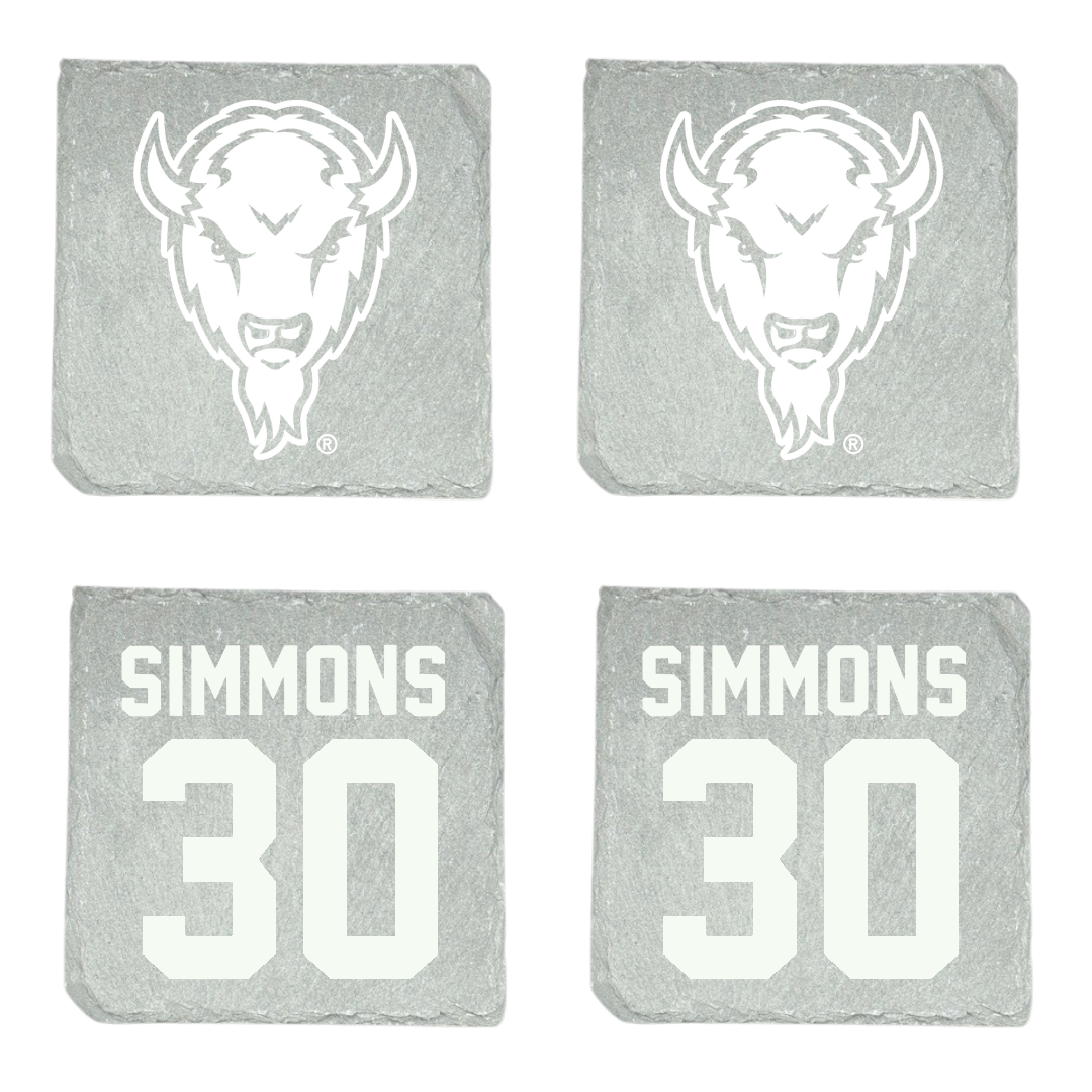 Marshall University Football Stone Coaster (4 Pack)  - #30 Jaasai Simmons