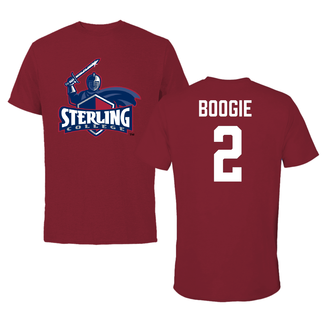 Sterling College Football Cardinal Tee - #2 Charles Boogie