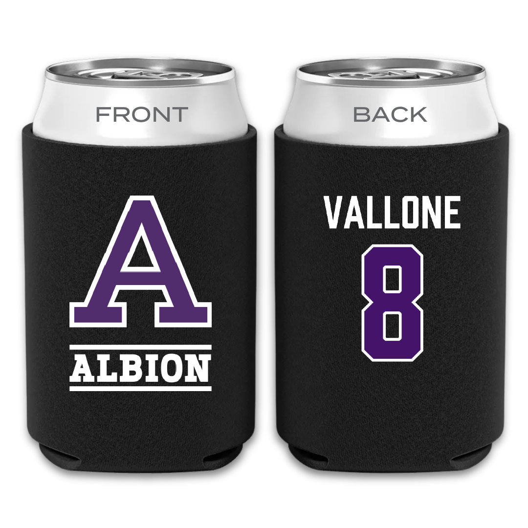 Albion College Softball Black Can Cooler - #8 Layla Vallone
