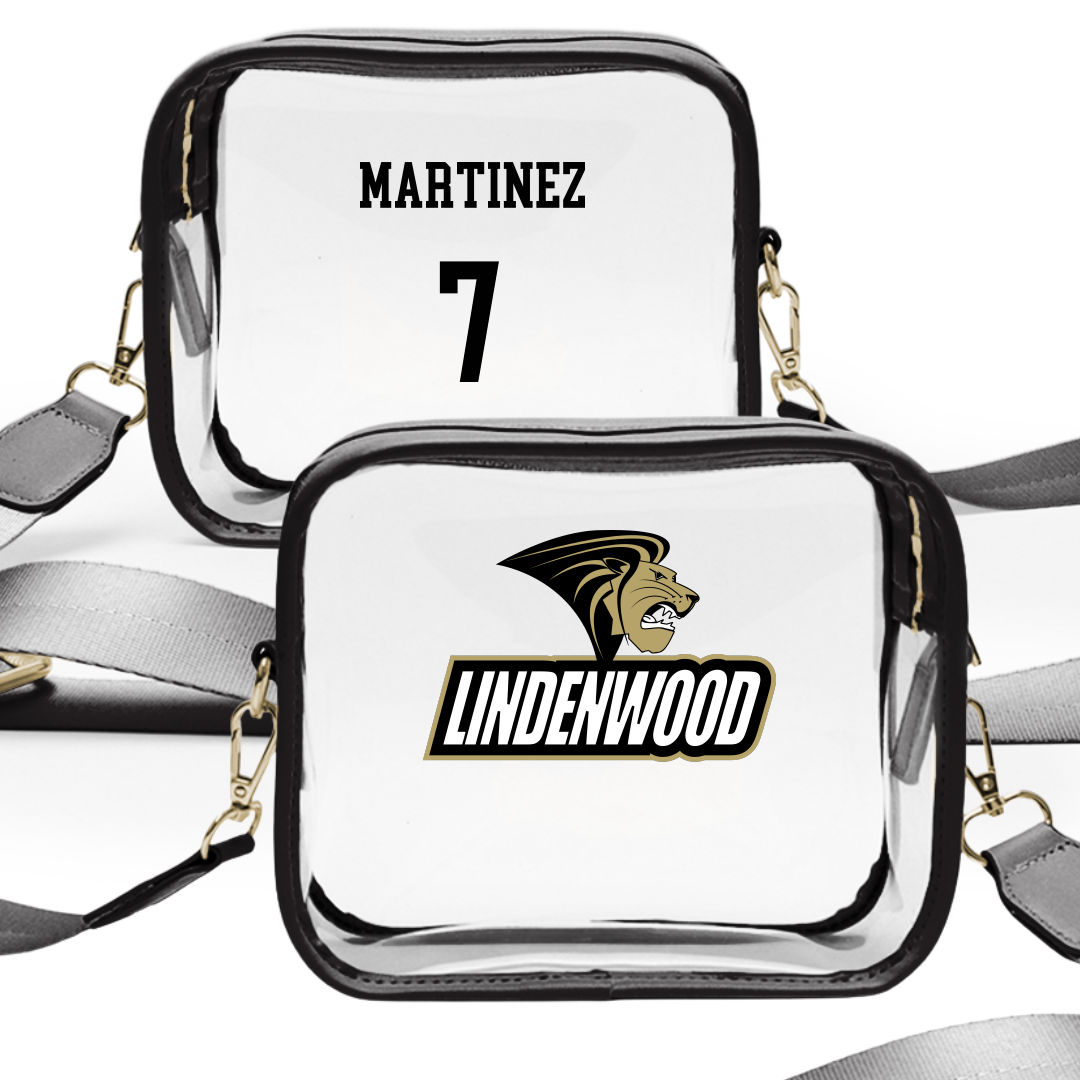 Lindenwood University Baseball Black Clear Stadium Bag - #7 Cade Martinez