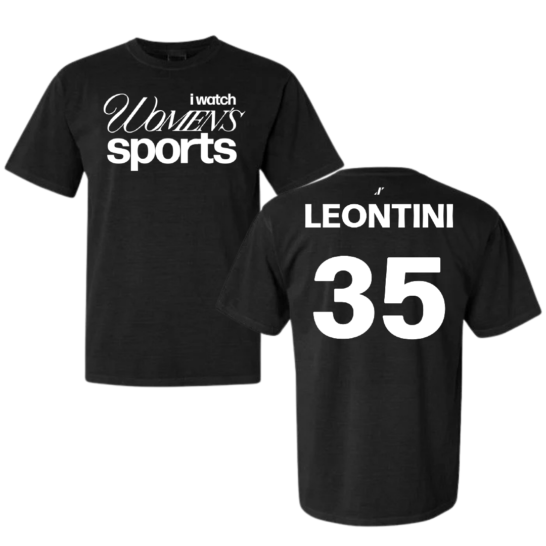 Central Michigan University Lacrosse Black WHM Comfort Colors Tee - #35 Gianna Leontini