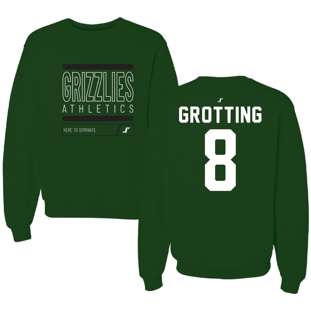 Adams State University Soccer Forest Green Dominate Crewneck - #8 Hans-Kristian Grotting