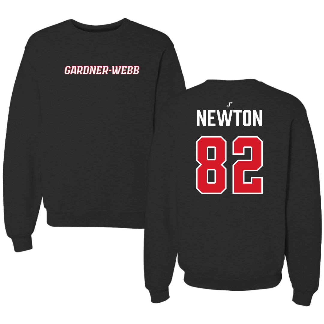 Gardner-Webb University Football Black Crewneck - #82 James Newton