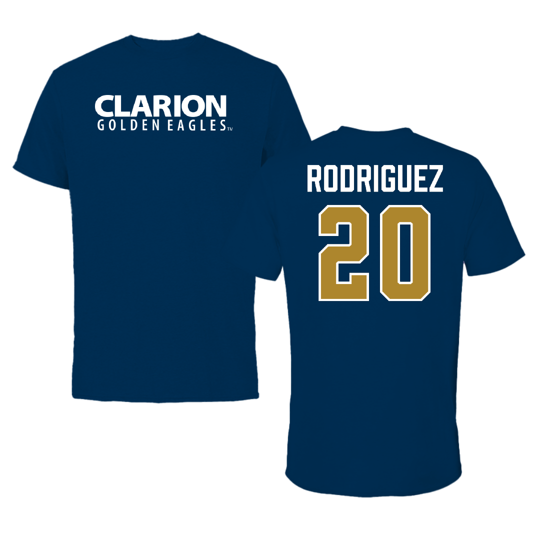 PennWest Clarion Volleyball Navy Tee - #20 Julia Rodriguez