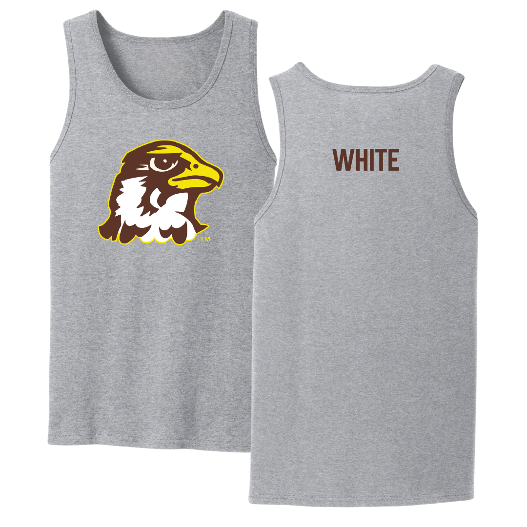 Quincy University Wrestling (W) Sport Gray Tank Top - Trinity White