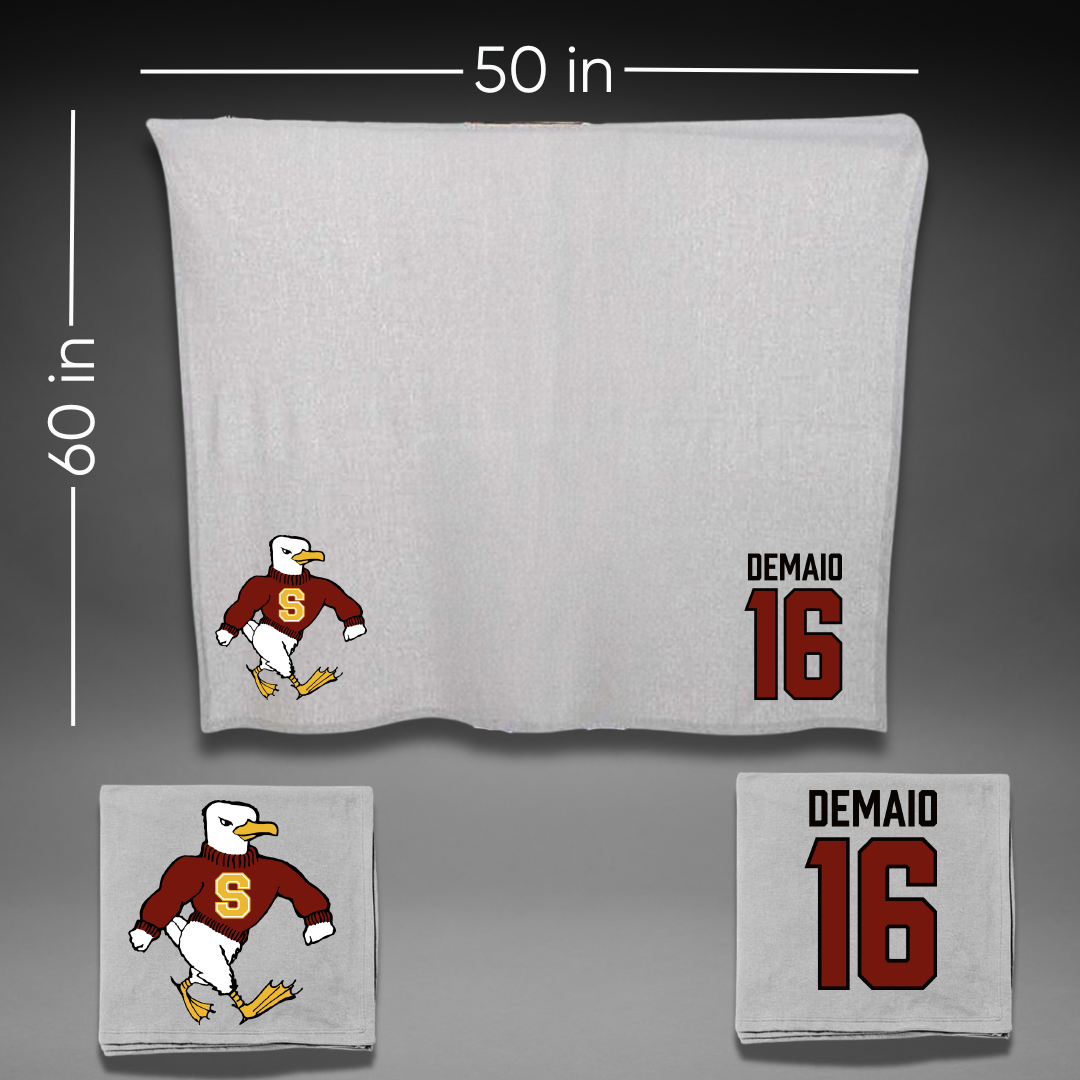 Salisbury University Lacrosse Gray Blanket - #16 Mackenzie Demaio