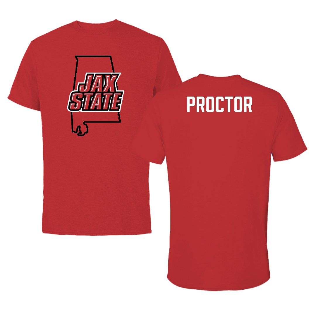 Jacksonville State University TF and XC Red State Tee - JR Proctor