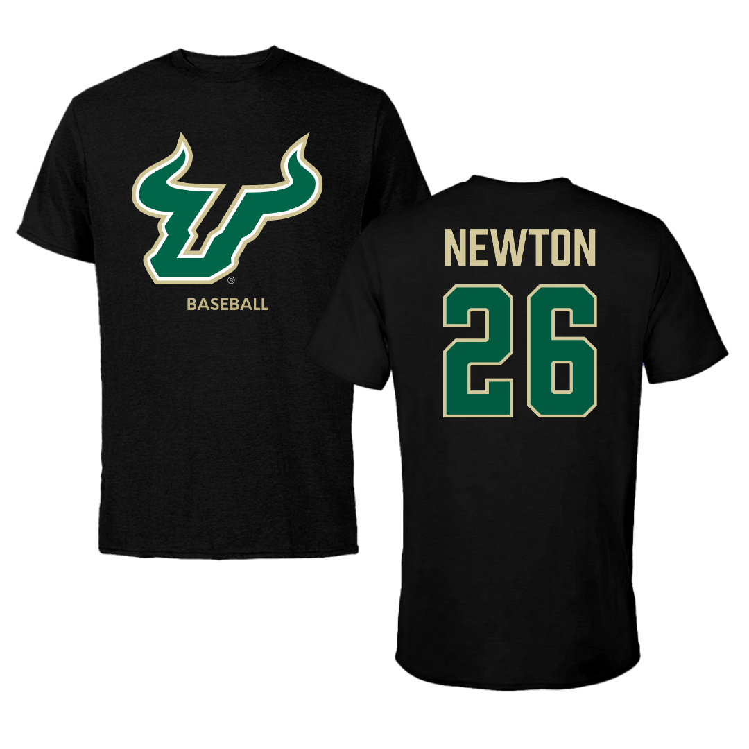University of South Florida Baseball Black Tee - #26 Austin Newton