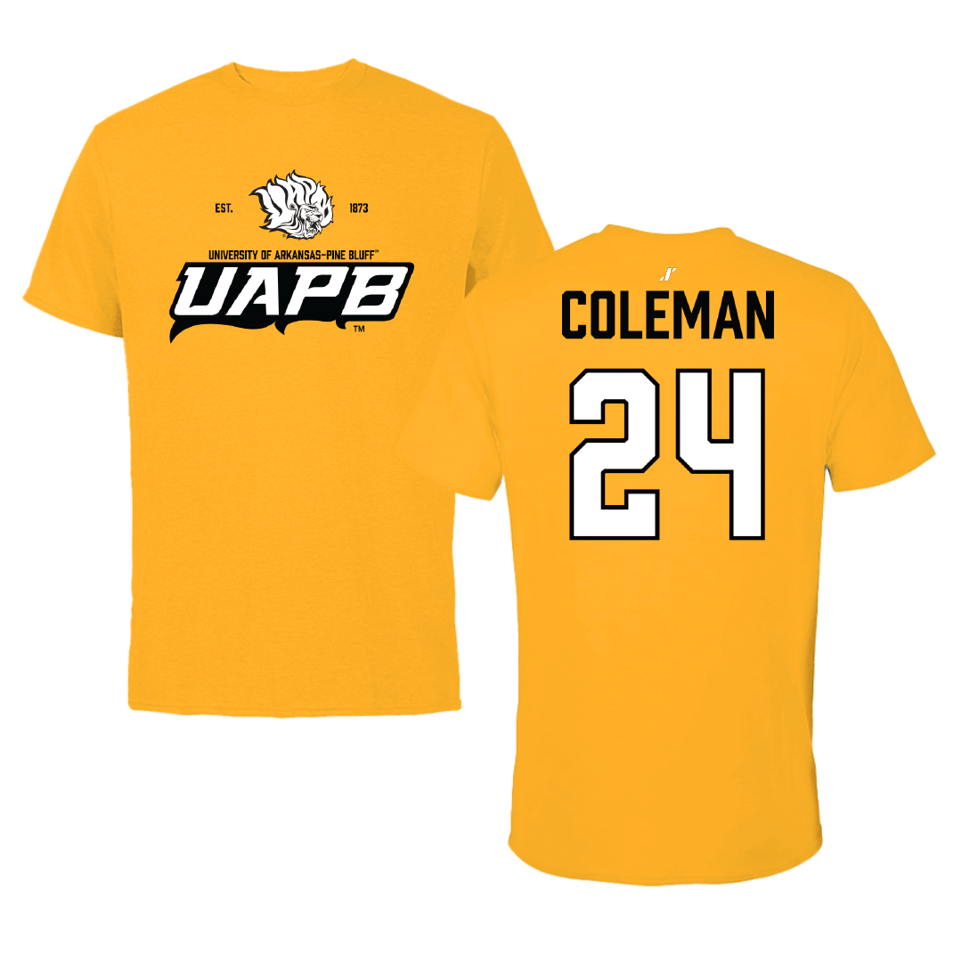 University of Arkansas-Pine Bluff Baseball Gold General Performance Tee - #24 Blake Coleman