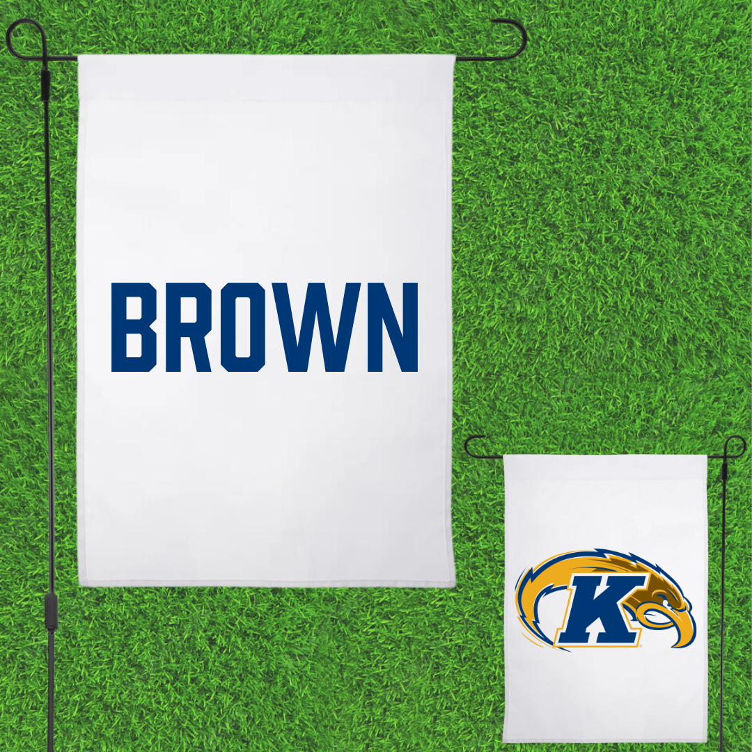 Kent State University TF and XC White Garden Flag - Antoine Brown