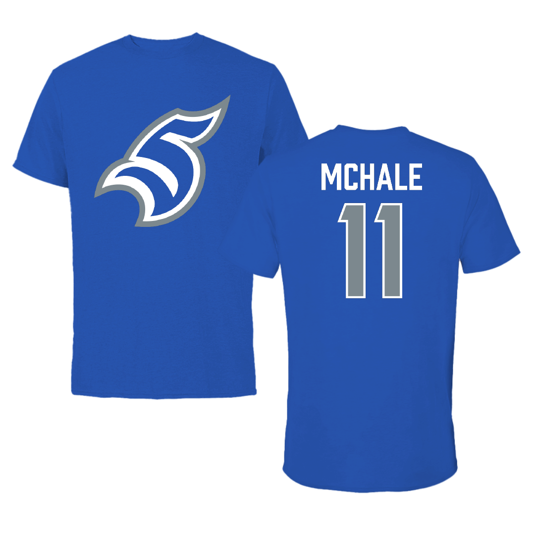 Thomas More University Basketball Blue Performance Tee - #11 Colin McHale