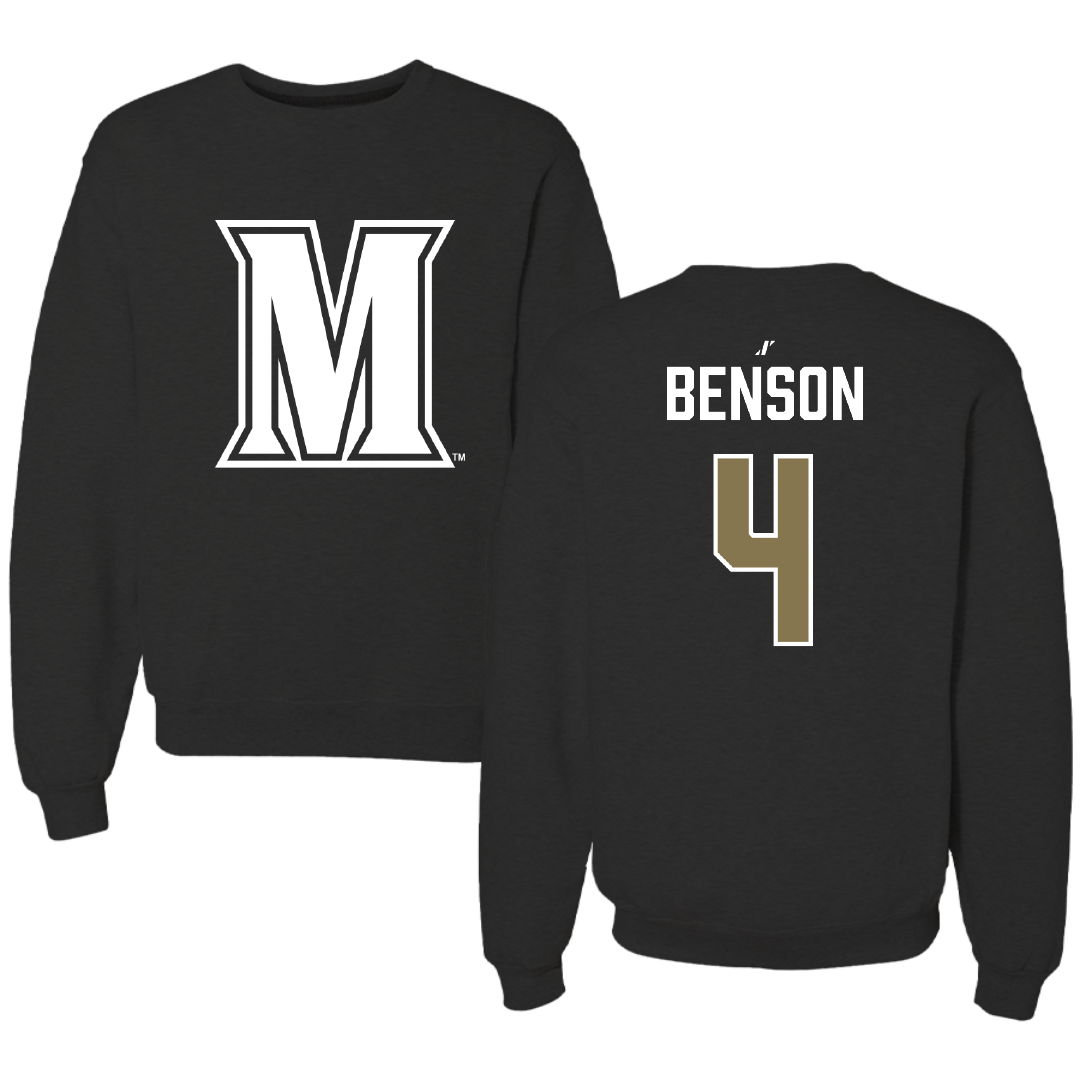 Mount St. Mary's University Bowling (W) Black Crewneck - #4 Amber Benson