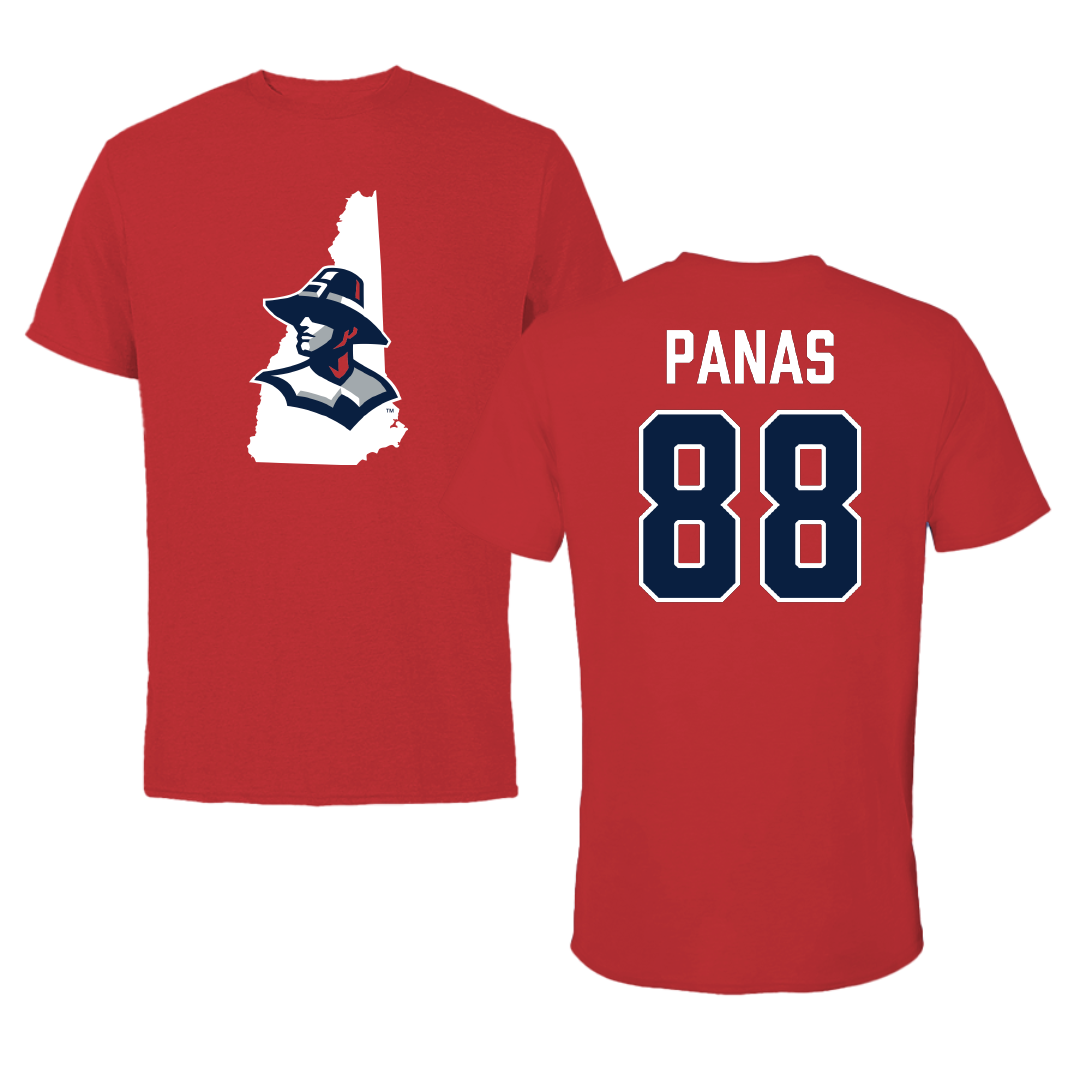 New England College Football Red State Tee - #88 Dylan Panas