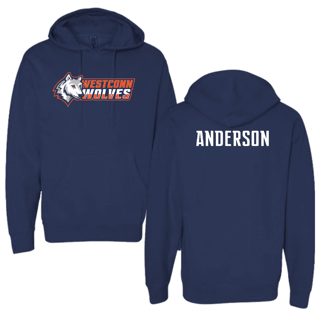 Western Connecticut State University Baseball Navy Hoodie - Cooper Anderson