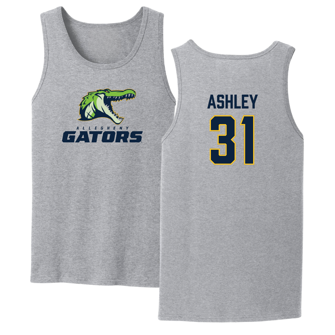 Allegheny College Baseball Sport Gray Tank Top - #31 Harrison Ashley