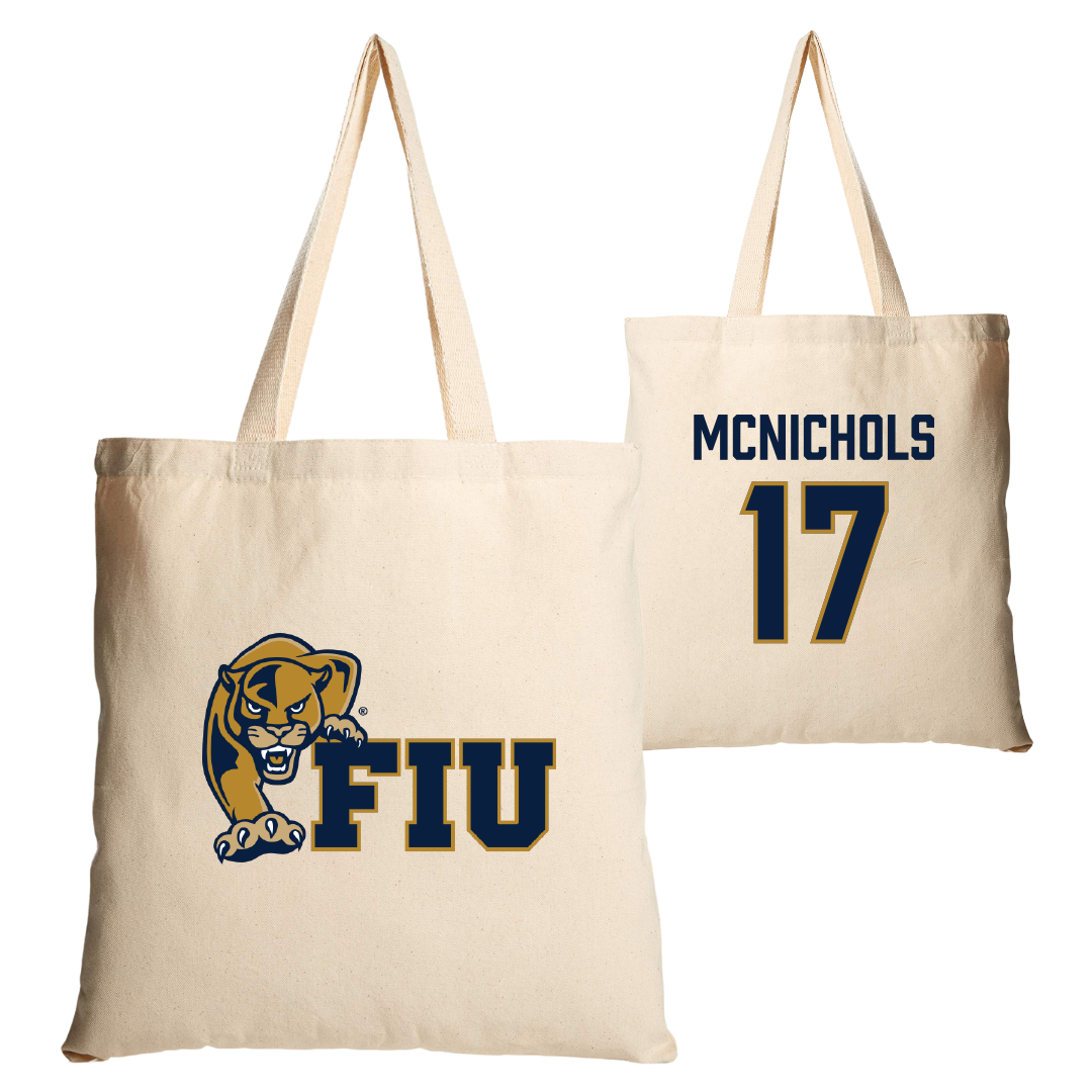 Florida International University Softball Tan Canvas Tote Bag - #17 Brooke McNichols