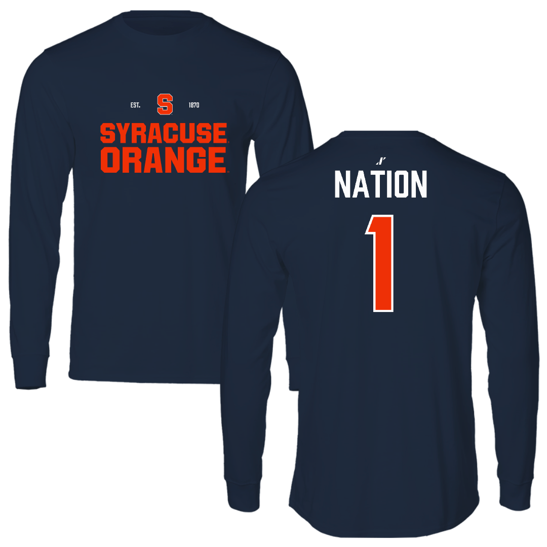 Syracuse University Field Hockey Navy General Long Sleeve - #3 Henni Nation