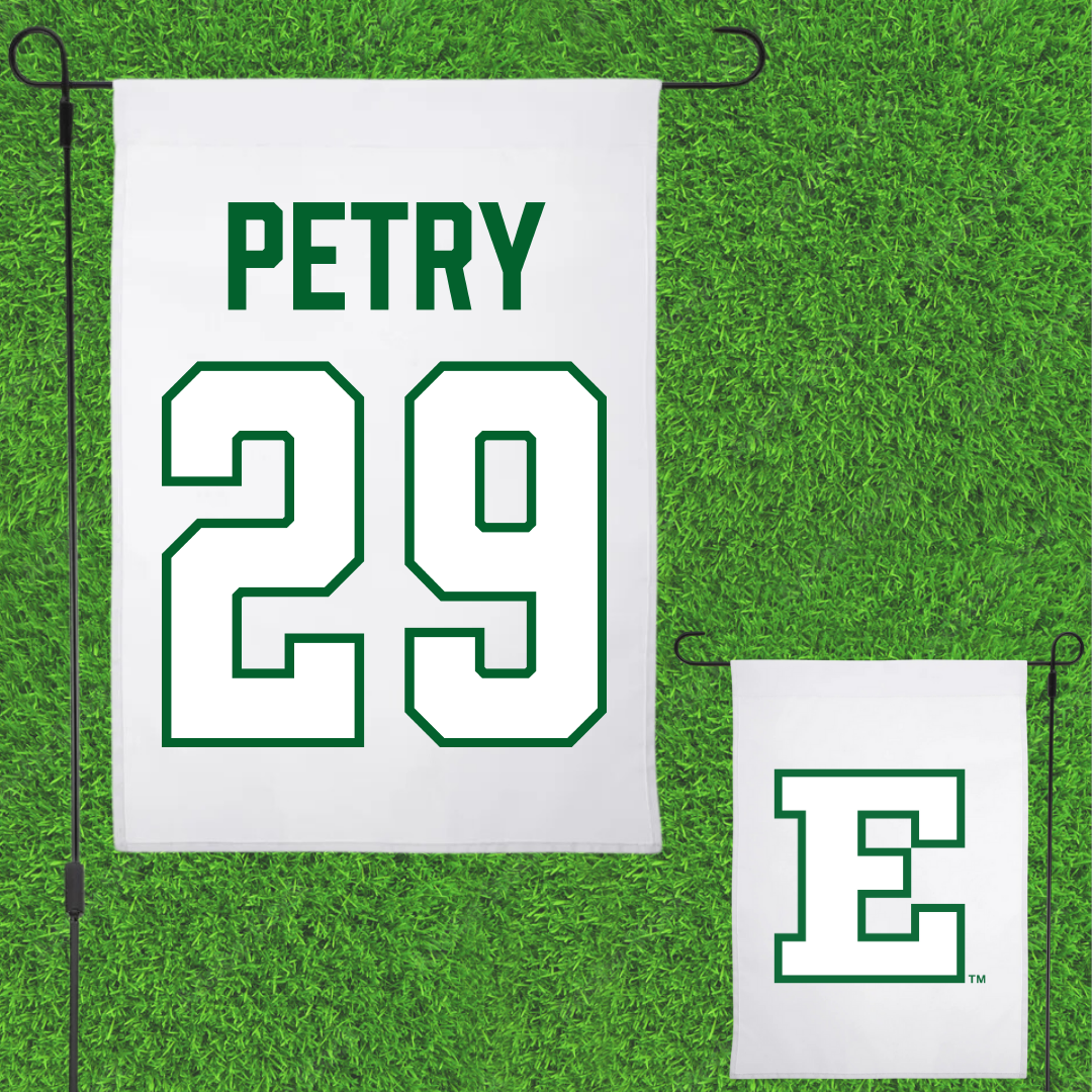 Eastern Michigan University Soccer White Garden Flag - #29 Cara Petry