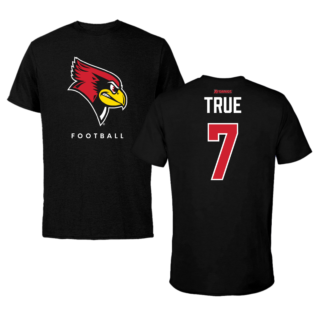 Illinois State University Football Black Performance Tee - #7 Nick True