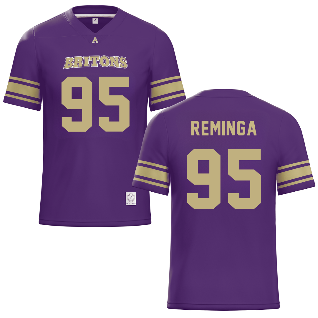 Albion College Purple Football Jersey - #95 Deacon Reminga