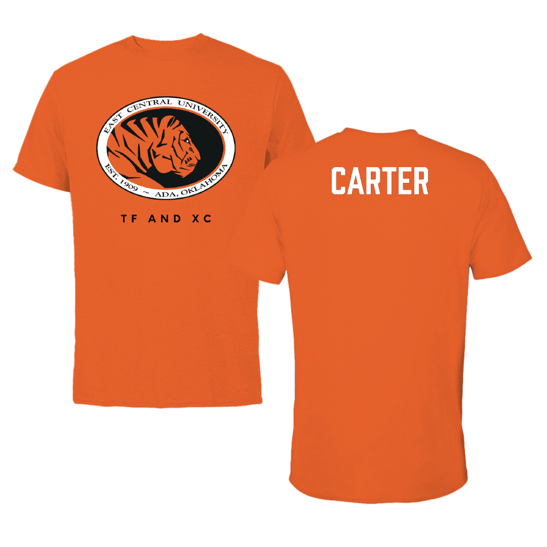 East Central University TF and XC True Orange Performance Tee - Mason Carter