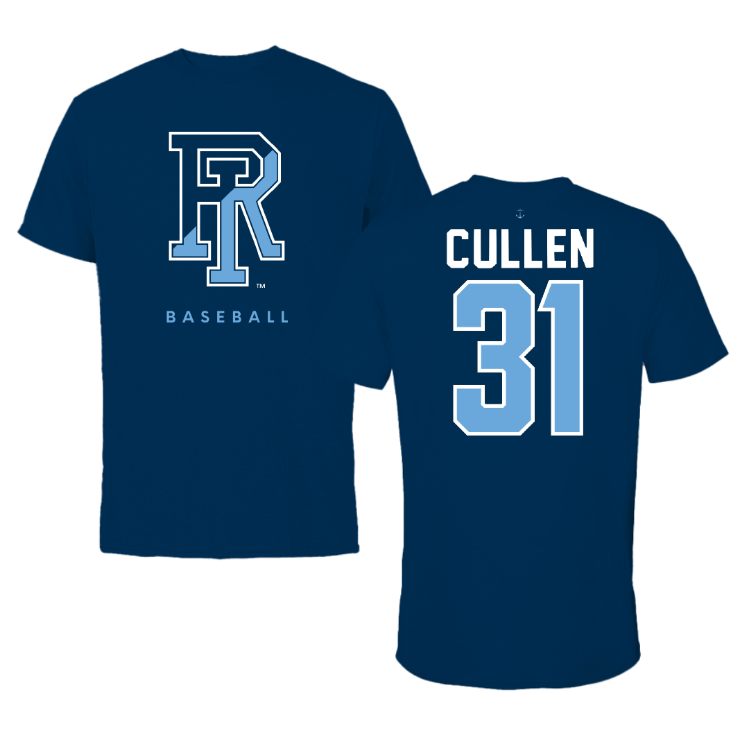 University of Rhode Island Baseball Navy Performance Tee - #31 Jake Cullen