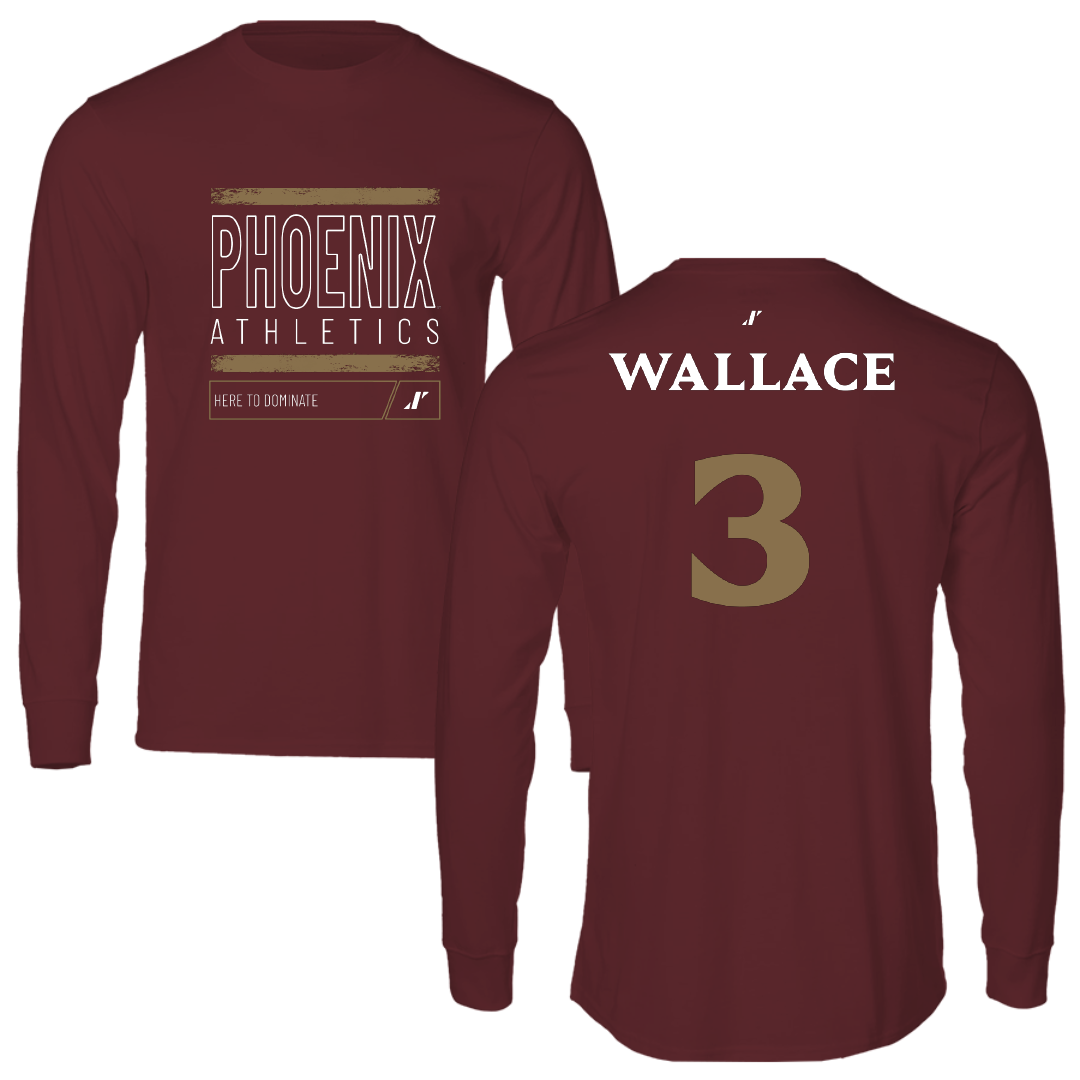 Elon University Volleyball (W) Maroon Dominate Long Sleeve - #3 Dani Wallace
