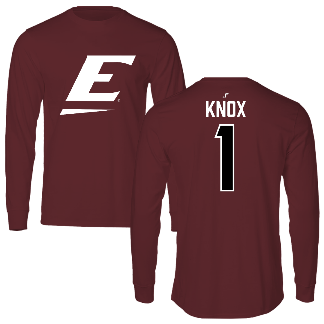 Eastern Kentucky University Basketball Maroon Long Sleeve - #1 Amarr Knox