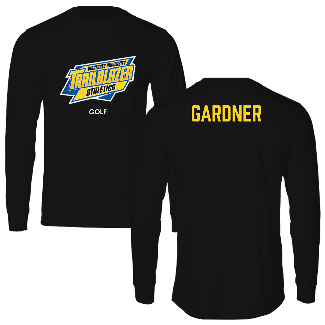 Vincennes University Golf (M) Black Long Sleeve - Landon Gardner