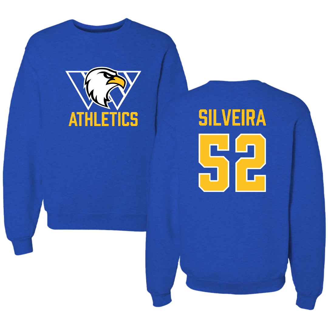 Williams Baptist University Soccer Blue Crewneck - #52 Bruno Silveira