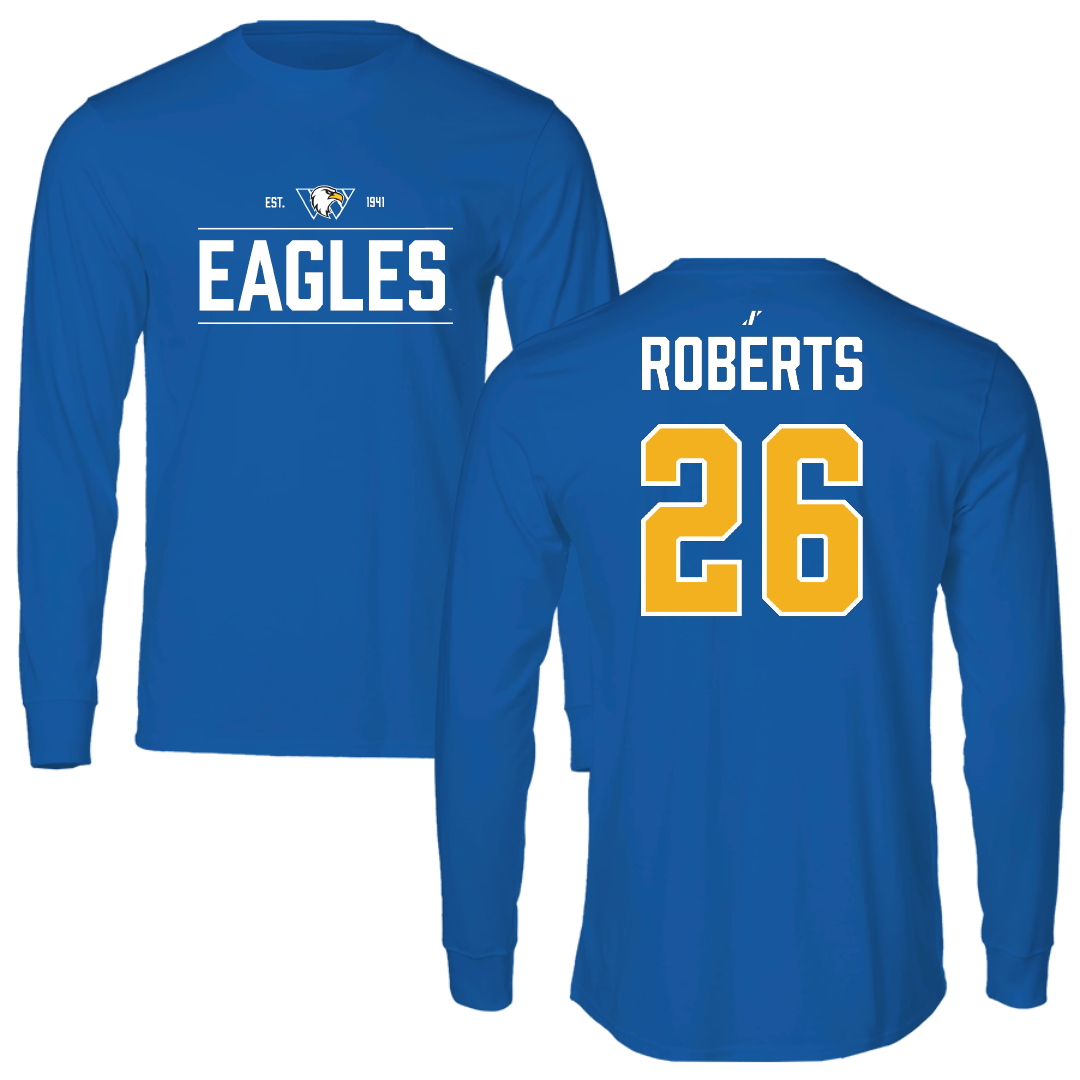 Williams Baptist University Baseball Blue General Performance Long Sleeve - #26 Owen Roberts