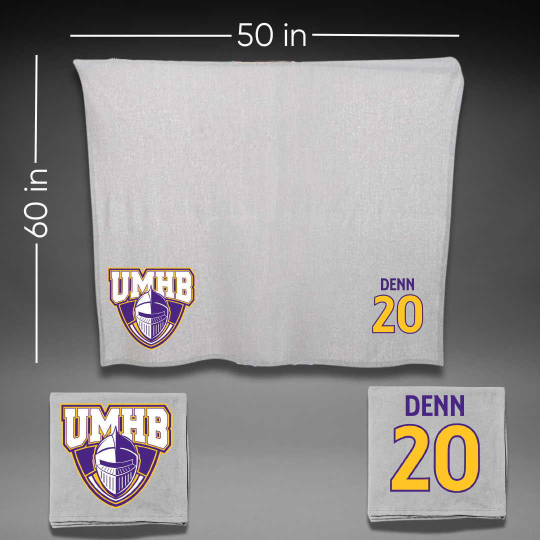 University of Mary Hardin-Baylor Softball Gray Blanket - #20 Madelyn Denn