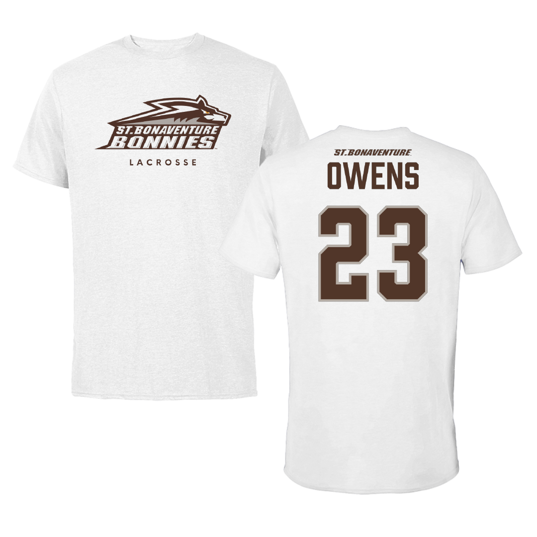 St. Bonaventure University Lacrosse (W) White Tee - #23 Brooke Owens