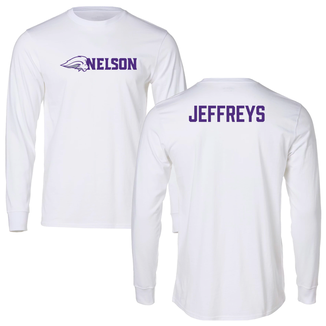 Nelson University TF and XC White Performance Long Sleeve - Bella Jeffreys