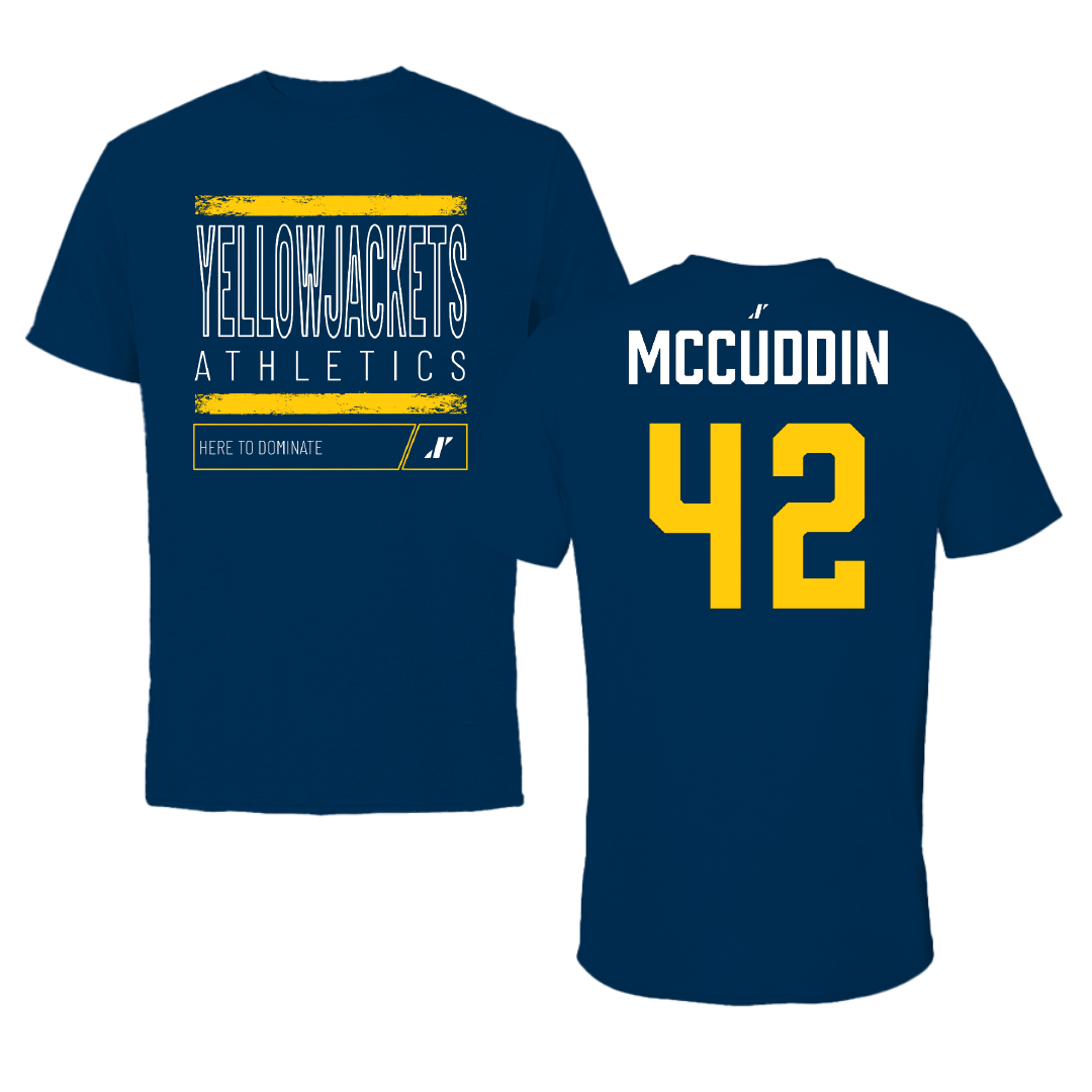 Graceland University Softball Navy Dominate Tee - #42 Josie McCuddin