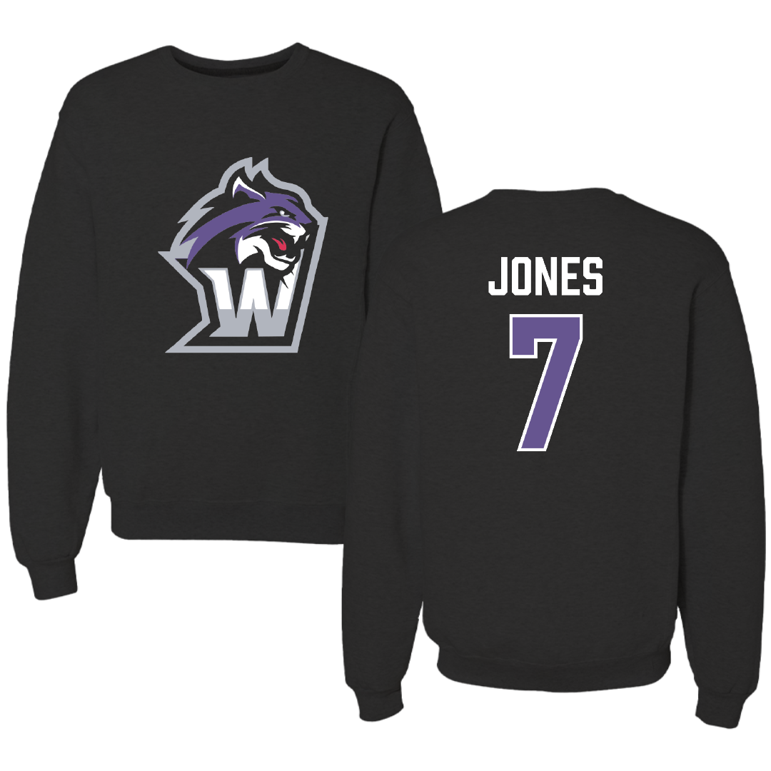 Wiley University Baseball Black Crewneck - #7 Ethan Jones