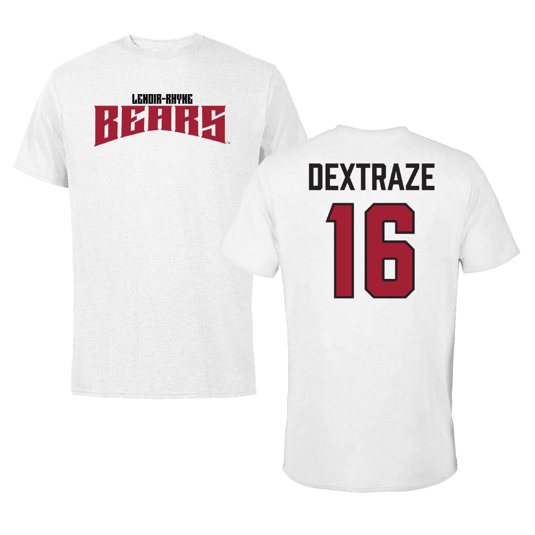 Lenoir-Rhyne University Softball White Classic Performance Tee - #16 Kynlee Dextraze