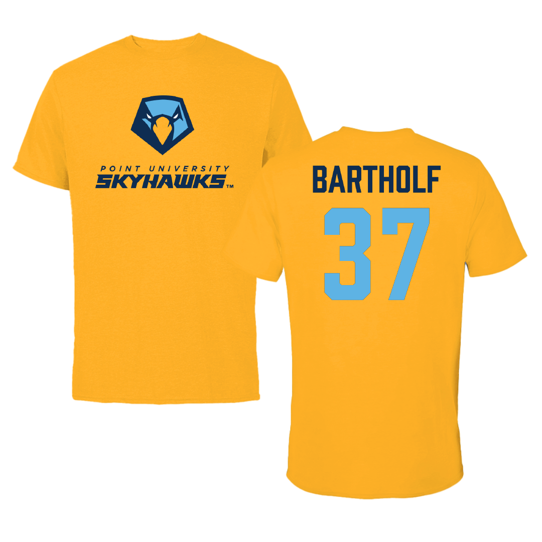Point University Baseball Gold Performance Tee - #37 Bradley Bartholf