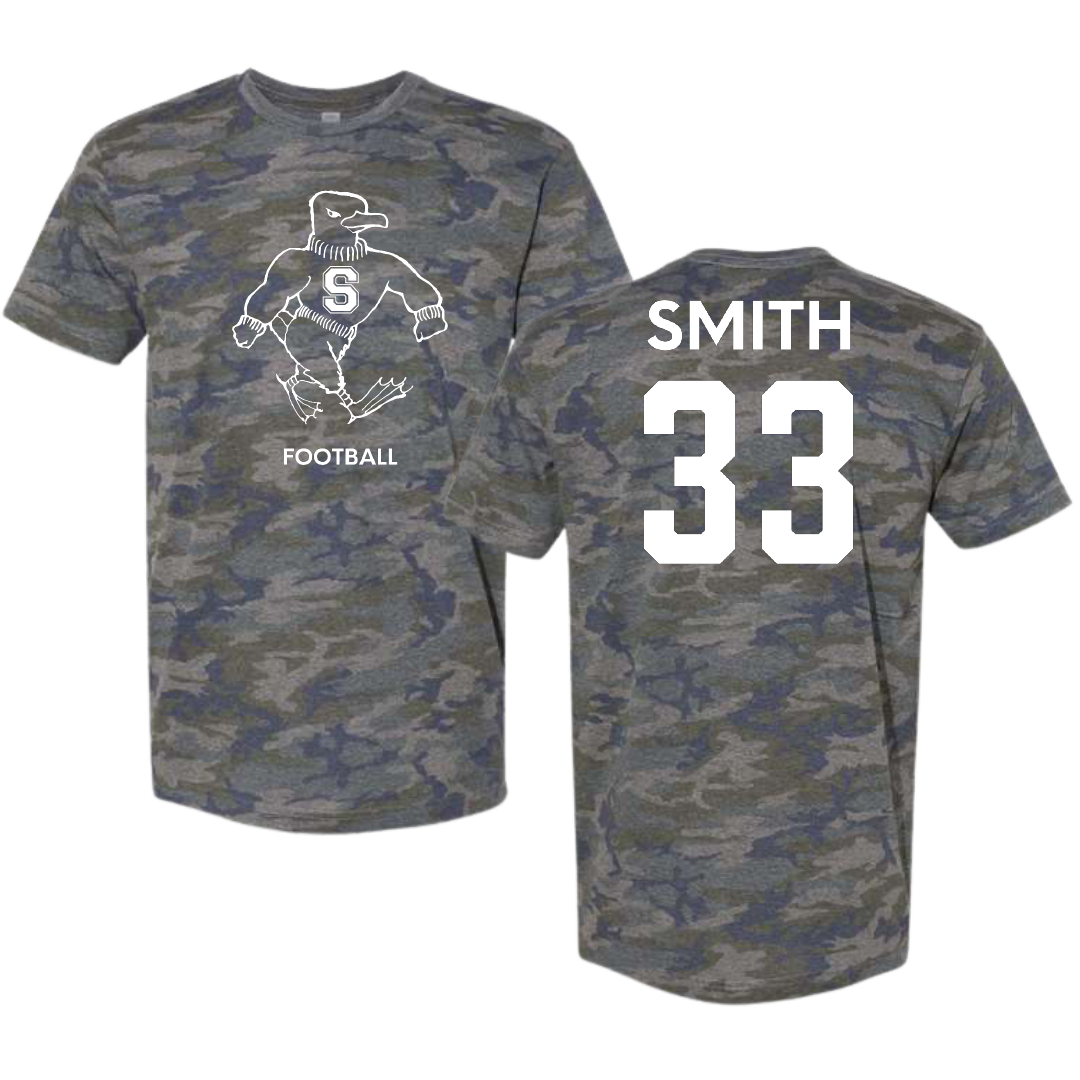 Salisbury University Football Vintage Camo Tee - #33 Philip Smith