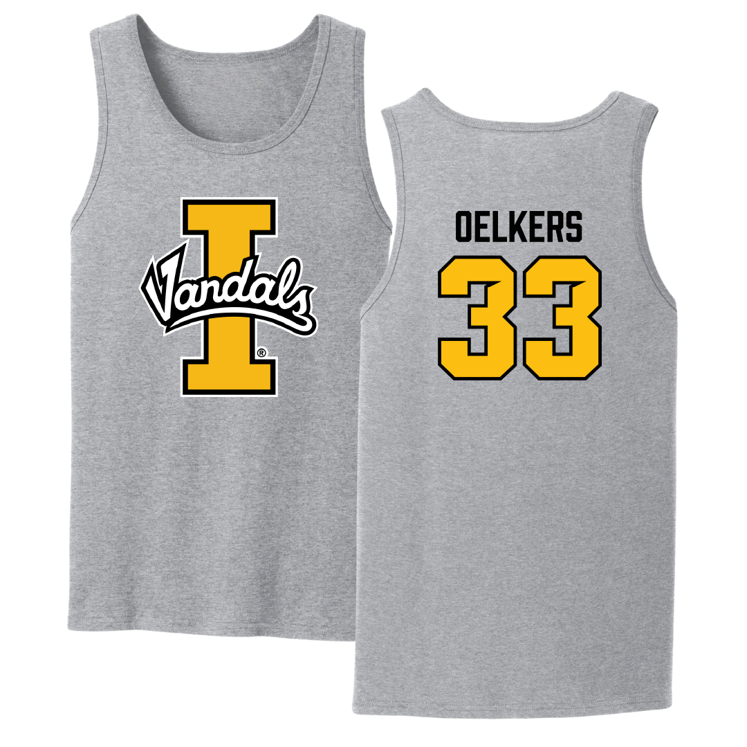 University of Idaho Soccer Sport Gray Tank Top - #33 Payton Oelkers