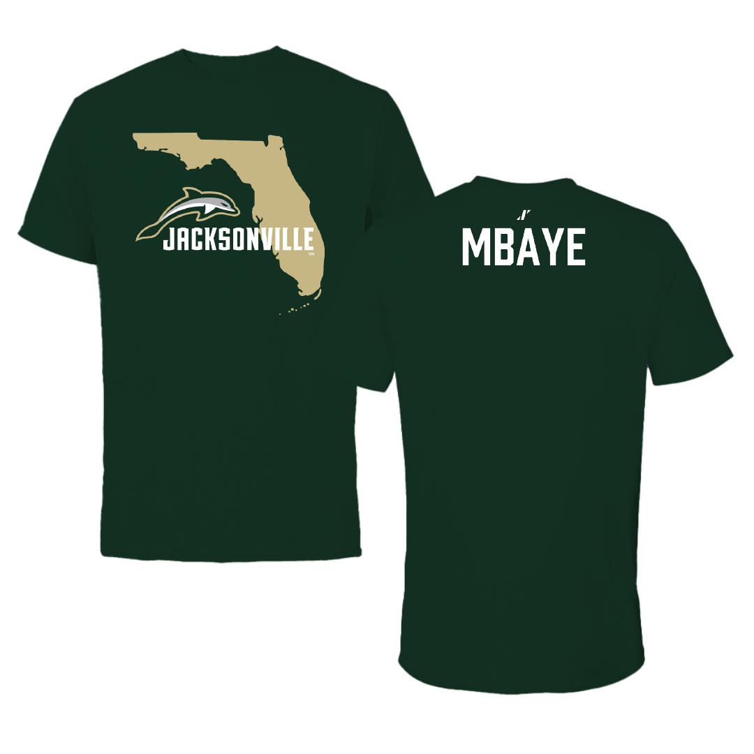 Jacksonville University Soccer Forest Green State Tee - Mansour Mbaye