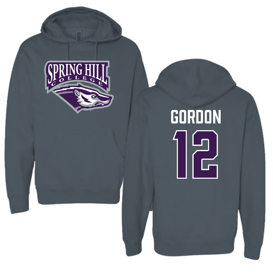 Spring Hill College Basketball Dark Gray Hoodie - #12 Natalie Gordon