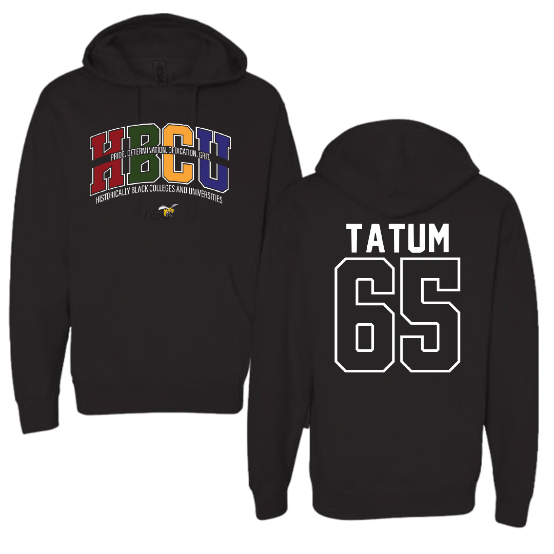 Alabama State University Football Black HBCU Hoodie - #65 Jvyon Tatum