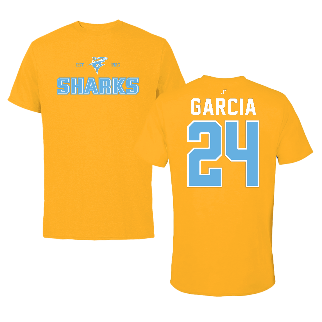 Long Island University Softball Gold General Tee - #24 Alyssa Garcia