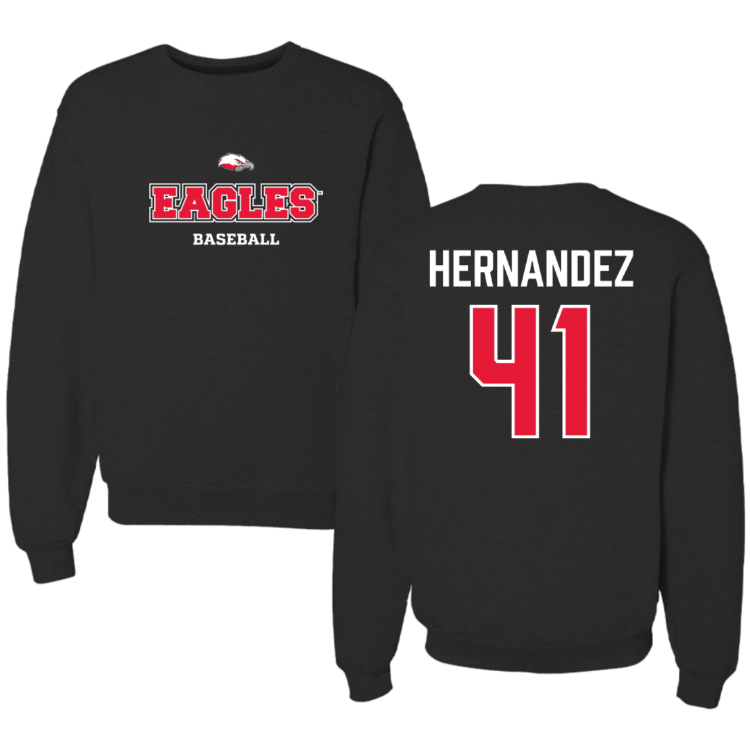 Biola University Baseball Black Crewneck - #41 Nathan Hernandez