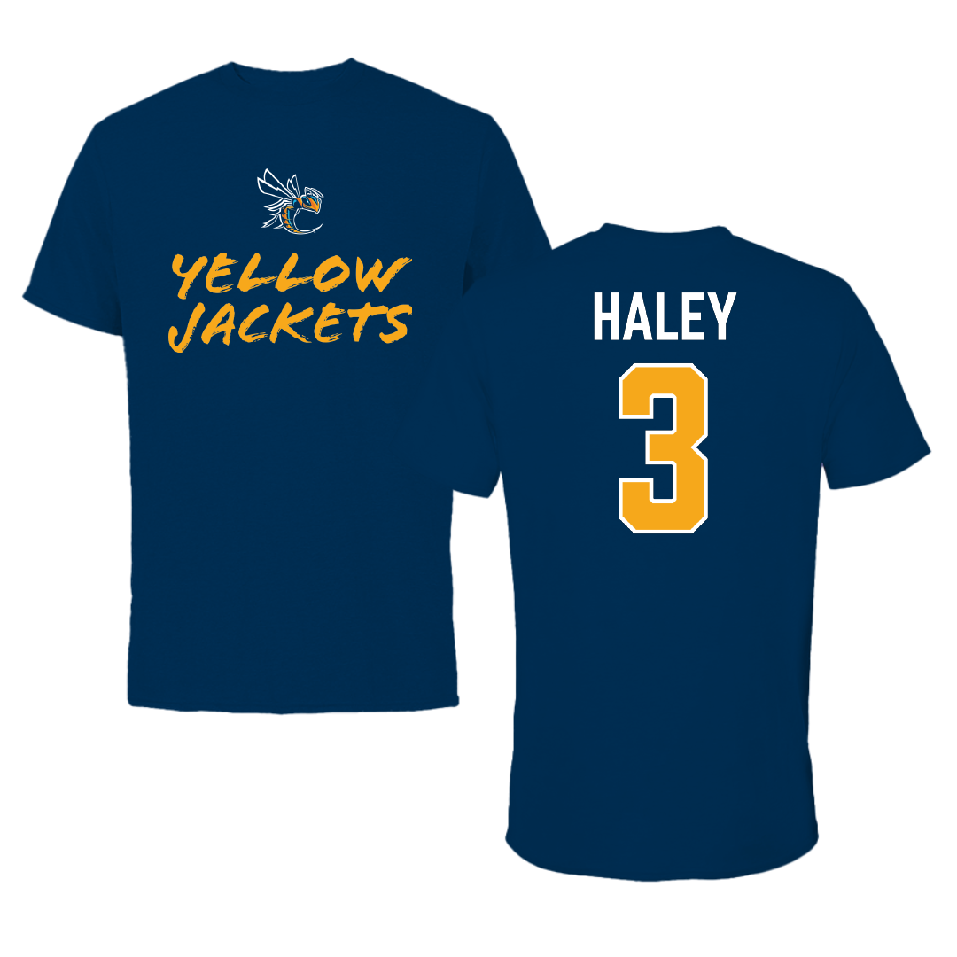 Cedarville University Soccer Navy General Performance Tee - #3 Asa Haley
