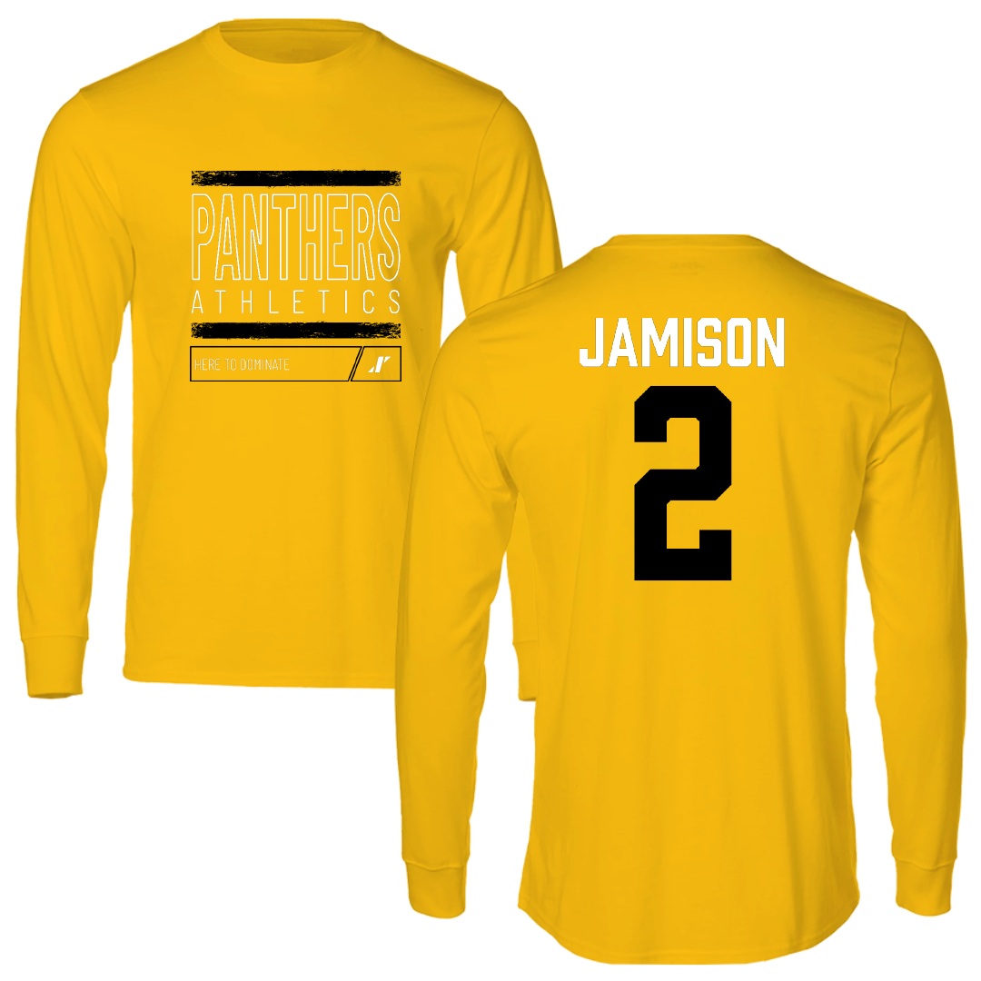 University of Wisconsin-Milwaukee Basketball Gold Dominate Long Sleeve - #2 Elijah Jamison