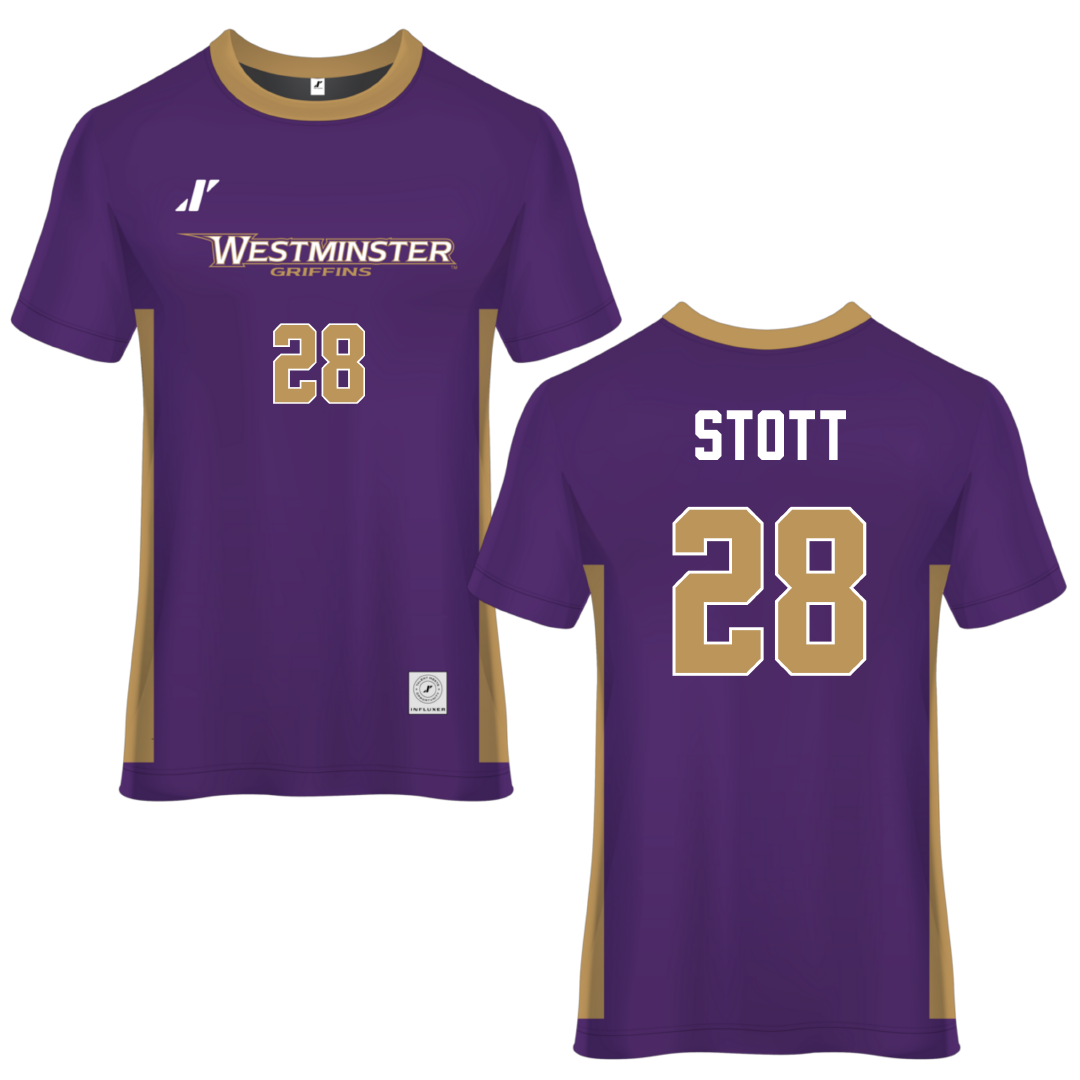 Westminster University (Utah) Purple Soccer Jersey - #28 Sage Stott
